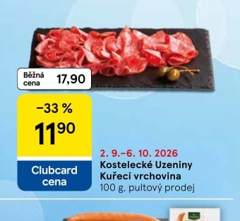 Kostelecké Uzeniny Kuřecí vrchovina - Tesco aktualniletaky.eu