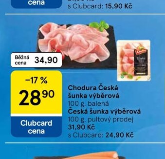 Chodura Česká šunka výběrová - Tesco aktualniletaky.eu