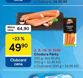 Chodura Párky - Tesco aktualniletaky.eu