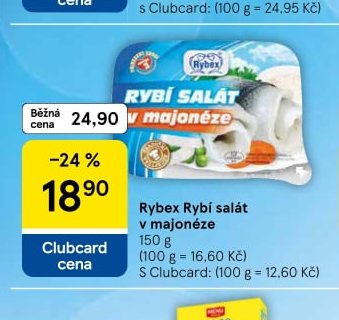 Rybex Rybí salát v majonéze - Tesco aktualniletaky.eu