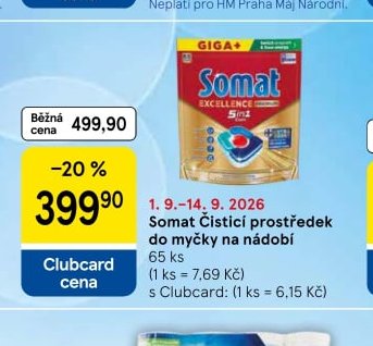 Somat Čisticí prostředek do myčky na nádobí - Tesco aktualniletaky.eu