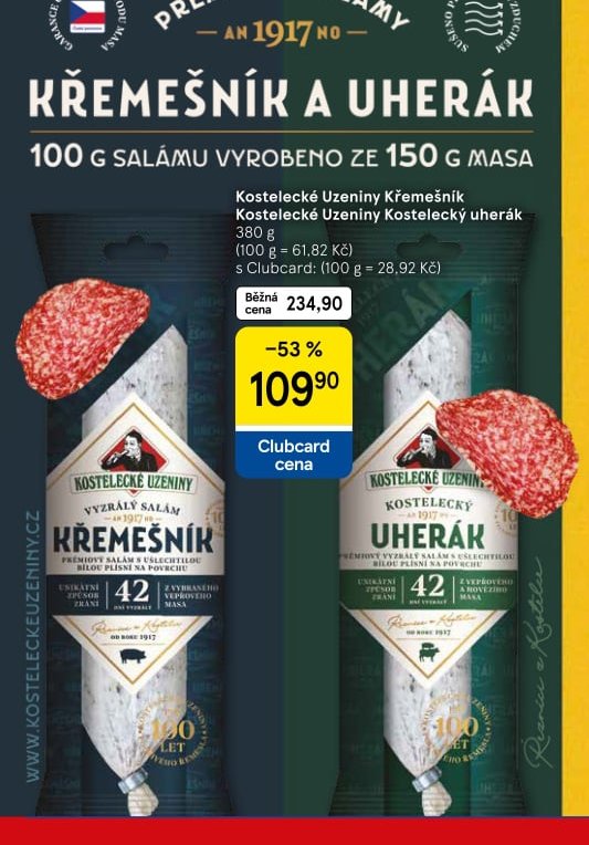 Kostelecké Uzeniny Křemešník / Uherák - Tesco aktualniletaky.eu