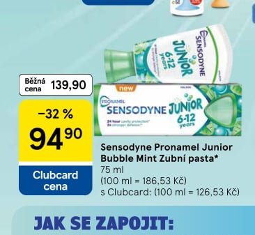 Sensodyne Pronamel Junior Bubble Mint Zubní pasta - Tesco aktualniletaky.eu