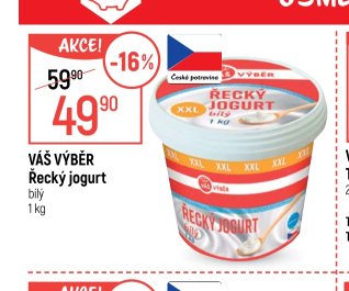 VÁŠ VÝBĚR Řecký jogurt