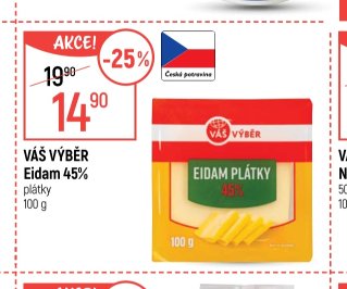VÁŠ VÝBĚR Eidam 45%