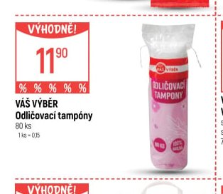 Váš Výběr Odličovací tampóny