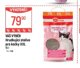 Váš Výběr Hrudkující stelivo pro kočky XXL