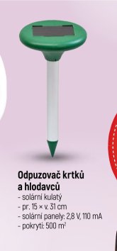 Odpuzovač krtků a hlodavců