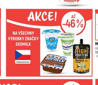 Na všechny výrobky značky Ekomilk