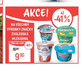 Na všechny výrobky značky Zvolenská mlékárna