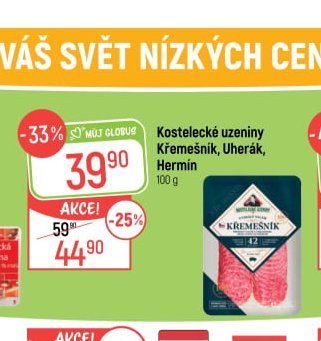 Kostelecké uzeniny Křemešník, Uherák, Hermín