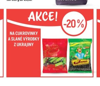 Cukrovinky a slané výrobky z Ukrajiny