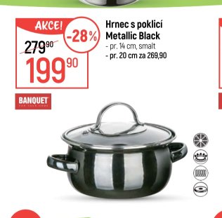 Hrnec s poklicí Metallic Black