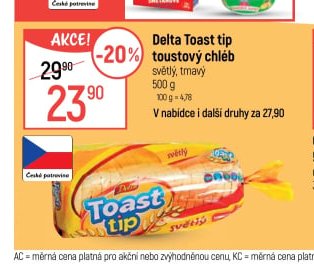 Delta Toast tip toustový chléb - Globus aktualniletaky.eu