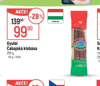 Gyulai Čabajská klobása - Globus aktualniletaky.eu