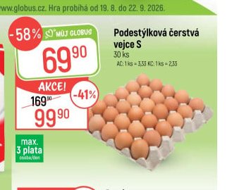 Podestýlková čerstvá vejce S - Globus aktualniletaky.eu