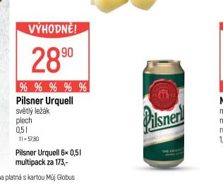 Pilsner Urquell světlý ležák - Globus aktualniletaky.eu