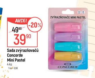 Sada zvýrazňovačů Concorde Mini Pastel - Globus aktualniletaky.eu