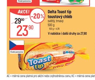 Delta Toast tip toustový chléb - Globus aktualniletaky.eu