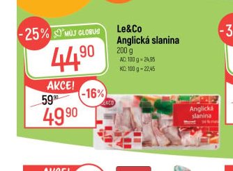 Le&Co Anglická slanina 200g - Globus aktualniletaky.eu