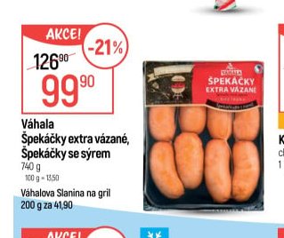 Váhala Špekáčky extra vázané, Špekáčky se sýrem 740g - Globus aktualniletaky.eu
