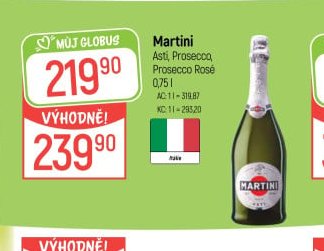 Martini Asti, Prosecco, Prosecco Rosé - Globus aktualniletaky.eu