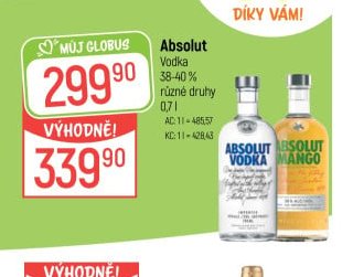 Absolut Vodka - Globus aktualniletaky.eu