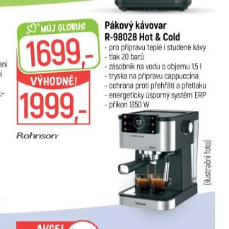 Pákový kávovar R-98028 Hot & Cold - Globus aktualniletaky.eu
