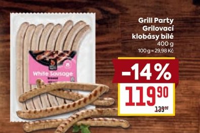 Grill Party Grilovací klobásy bílé 400g
