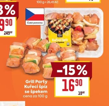 Grill Party Kuřecí špíz se špekem