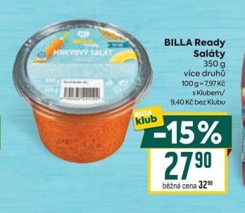 BILLA Ready Saláty 350 g - BILLA aktualniletaky.eu