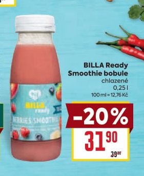 BILLA Ready Smoothie bobule chlazené 0,25 l - BILLA aktualniletaky.eu