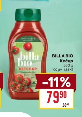 BILLA BIO Kečup 550 g - BILLA aktualniletaky.eu