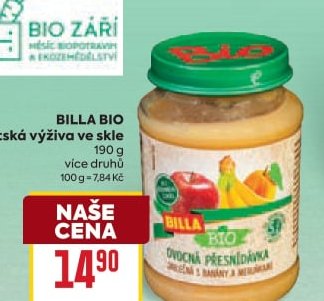 BILLA BIO Dětská výživa ve skle 190 g