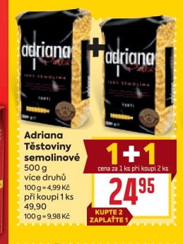 Adriana Těstoviny semolinové - BILLA aktualniletaky.eu