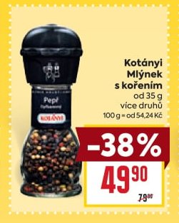 Kotányi Mlýnek s kořením - BILLA aktualniletaky.eu