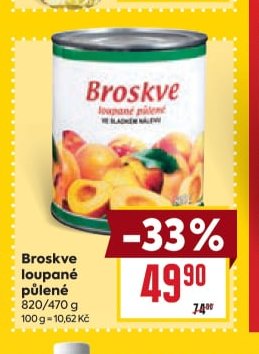 Broskve loupané půlené - BILLA aktualniletaky.eu