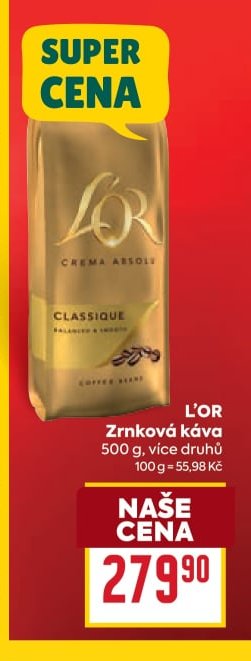 L'OR Zrnková káva
