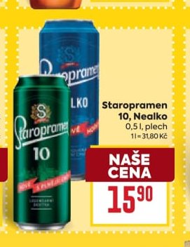 Staropramen 10, Nealko 0,5 l, plech - BILLA aktualniletaky.eu