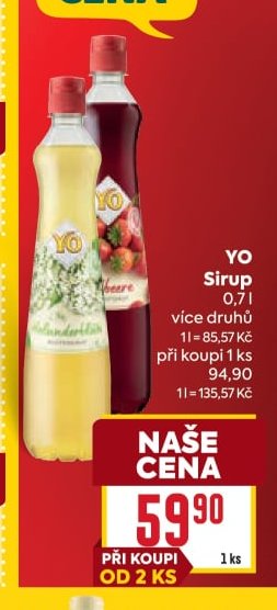 YO Sirup 0,7l - BILLA aktualniletaky.eu