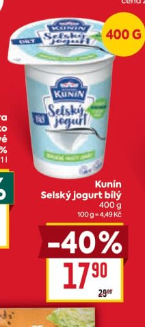 Kunín Selský jogurt bílý - BILLA aktualniletaky.eu