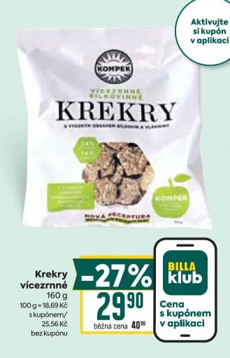 Krekry vícezrnné Kompek 160 g - BILLA aktualniletaky.eu