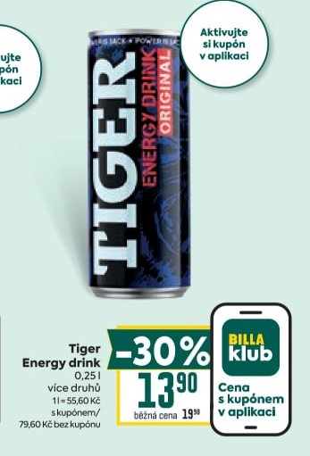 Tiger Energy drink 0,25 l - BILLA aktualniletaky.eu