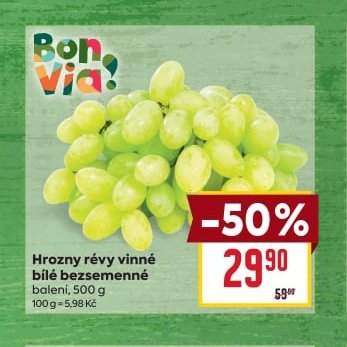 Hrozny révy vinné bílé bezsemenné - BILLA aktualniletaky.eu