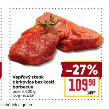 Vepřový steak z krkovice bez kosti barbecue - BILLA aktualniletaky.eu