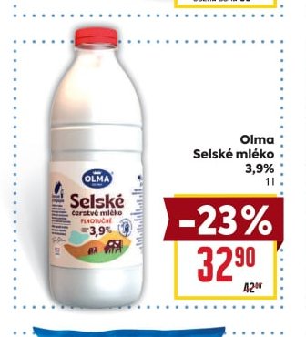 Olma Selské mléko 3,9% 1 l - BILLA aktualniletaky.eu