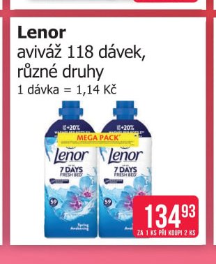 Lenor aviváž 118 dávek, různé druhy - Teta drogerie aktualniletaky.eu