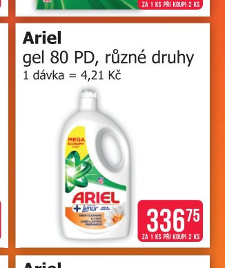 Ariel gel 80 PD, různé druhy - Teta drogerie aktualniletaky.eu
