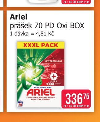 Ariel prášek 70 PD Oxi BOX - Teta drogerie aktualniletaky.eu