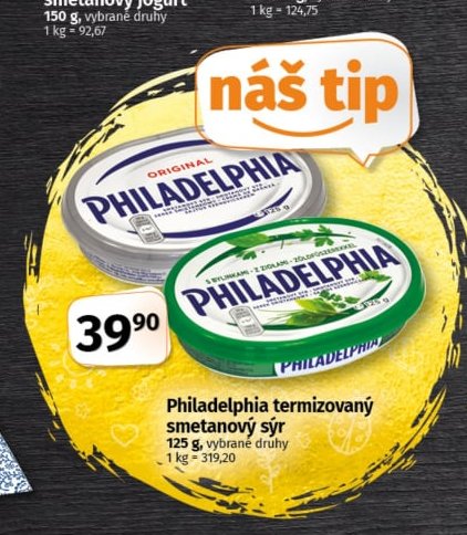 Philadelphia termizovaný smetanový sýr